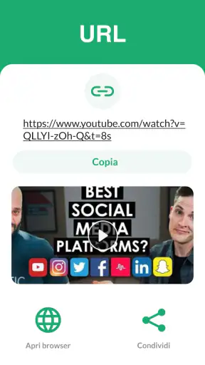 Lettore e scanner codici QR screenshot