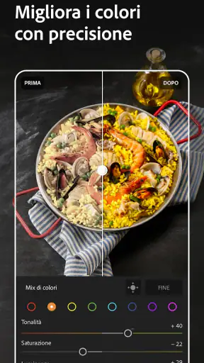 Lightroom video e foto editor screenshot