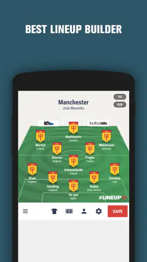 LINEUP11: formazione di calcio screenshot