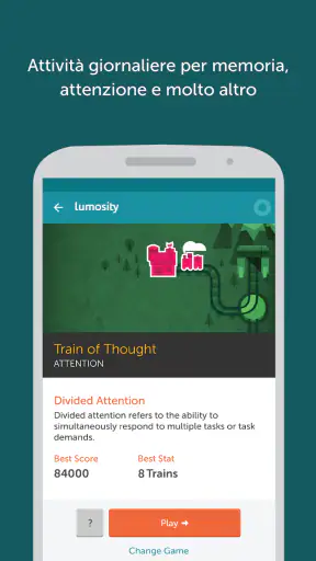 Lumosity - allenamento mentale screenshot