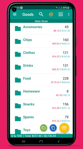 Magazzino e inventario screenshot
