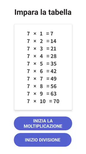 Matematica Bambini - Tabelline screenshot