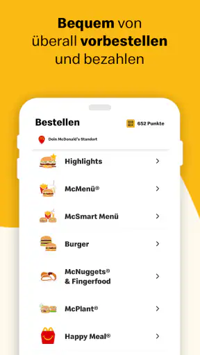 McDonald’s Deutschland screenshot