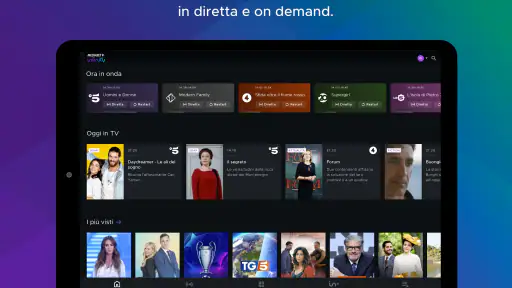Mediaset Infinity TV screenshot