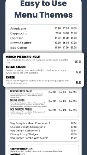 Menu Maker, Design Creator screenshot