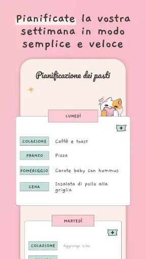 Menu Planner Settimanale screenshot