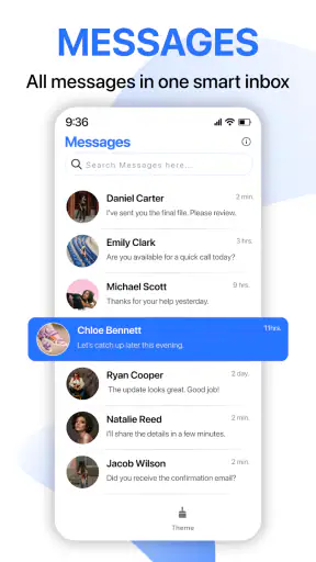 Messages: SMS, Messenger, Home screenshot