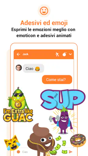 Messenger SMS Messaggi, Emoji screenshot