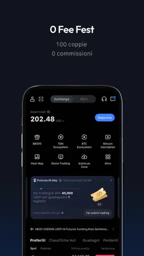MEXC: compra Bitcoin e crypto screenshot
