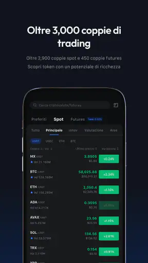 MEXC: compra Bitcoin e crypto screenshot