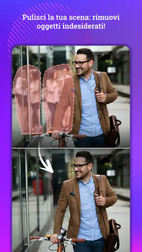 Modifica foto, cambio sfondo screenshot
