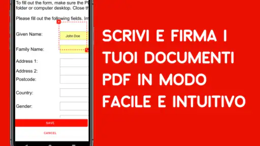 Modificare PDF firma, scrivere screenshot
