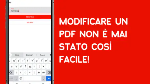 Modificare PDF firma, scrivere screenshot