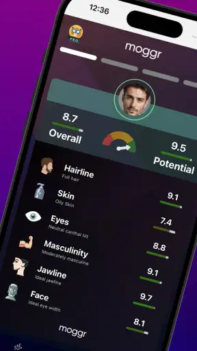 Moggr - Haircut & Looksmax AI screenshot