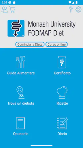 Monash University FODMAP diet screenshot