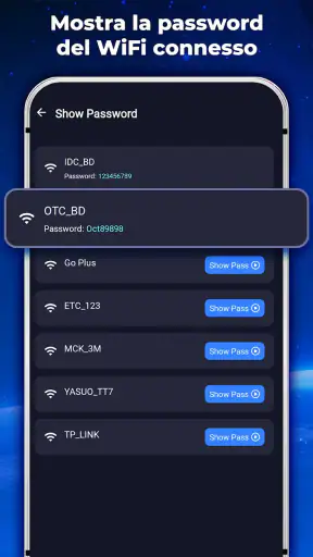 Mostra chiave password Wi-Fi screenshot
