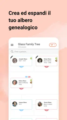 MyHeritage: albero e DNA screenshot