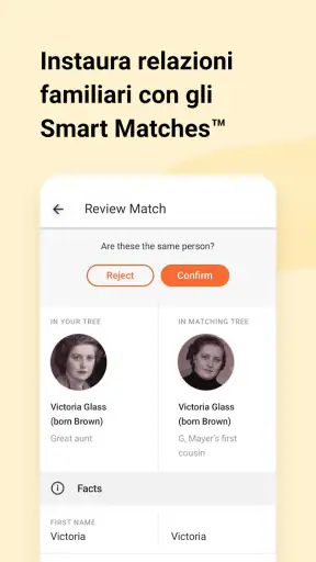 MyHeritage: albero e DNA screenshot
