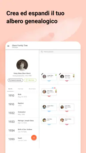 MyHeritage: albero e DNA screenshot