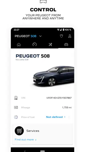 MYPEUGEOT APP screenshot