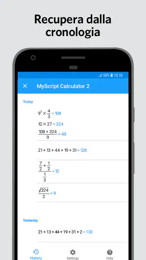 MyScript Calculator 2 screenshot