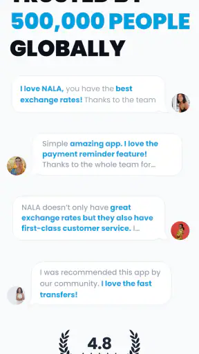 NALA Send Money Globally screenshot