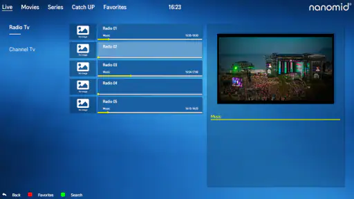 Nanomid IPTV Player screenshot