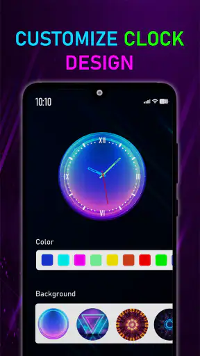 Neon Digital Clock Smart Watch screenshot