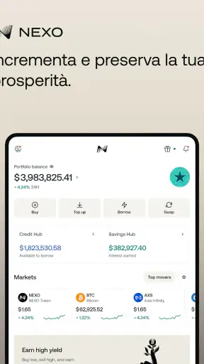 Nexo: Cripto Asset Management screenshot