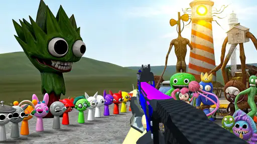 Nextbots In Backrooms: Shooter screenshot