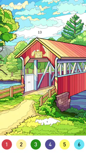 Nostalgia Color by number game screenshot