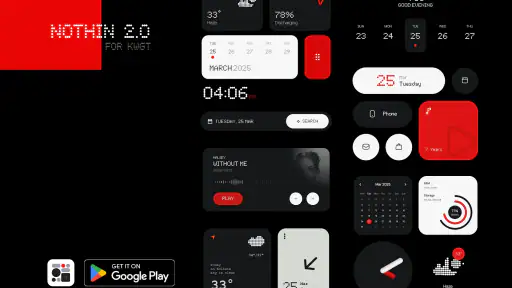 Nothing 2.0 for KWGT screenshot