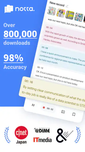 Notta-Dettatura e trascrizione screenshot