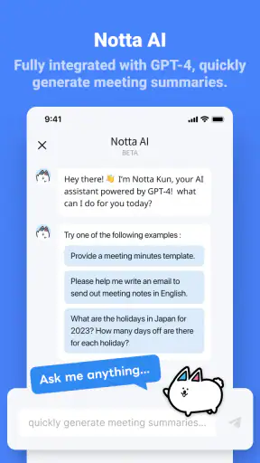 Notta-Dettatura e trascrizione screenshot