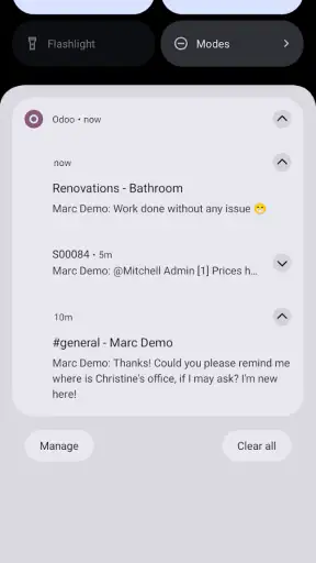 Odoo screenshot
