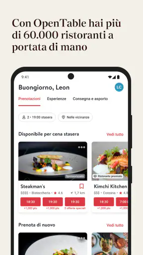OpenTable screenshot