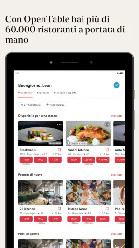 OpenTable screenshot