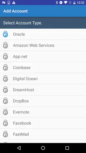 Oracle Mobile Authenticator screenshot