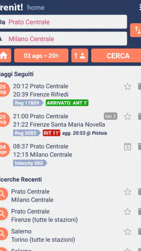 Orari Treni + Ritardi + Prezzi screenshot