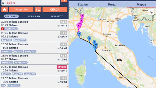 Orari Treni + Ritardi + Prezzi screenshot