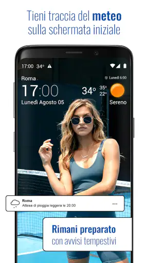 Orologio e meteo trasparente screenshot