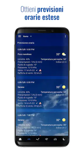 Orologio e meteo trasparente screenshot