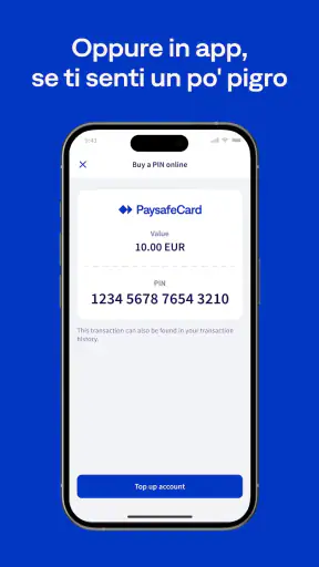 PaysafeCard–pagare in contanti screenshot