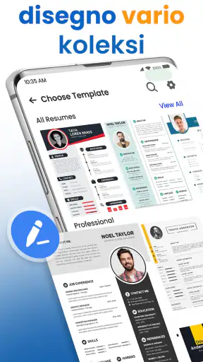 PDF lavoro CV creatore screenshot