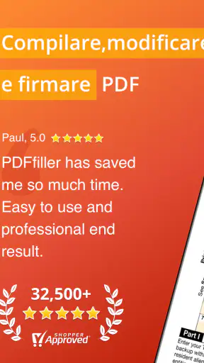 pdfFiller per modificare PDF screenshot