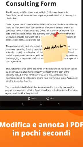 pdfFiller per modificare PDF screenshot