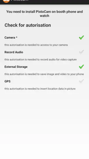 PixtoCam for Wear OS screenshot