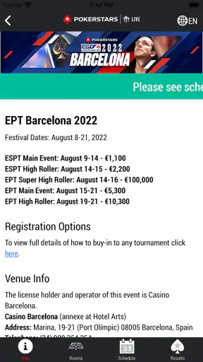 PokerStars Live screenshot