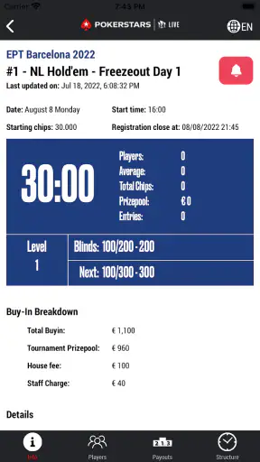 PokerStars Live screenshot