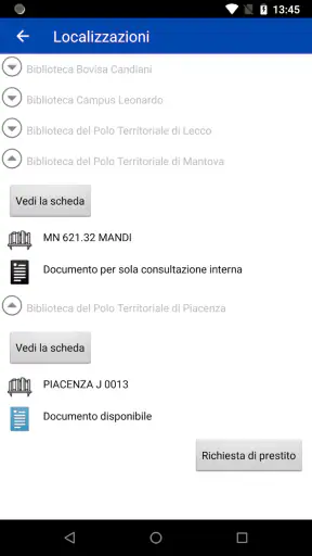 Polimi Library screenshot